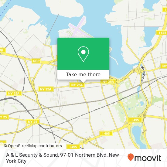 A & L Security & Sound, 97-01 Northern Blvd map