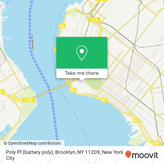 Mapa de Poly Pl (battery poly), Brooklyn, NY 11209