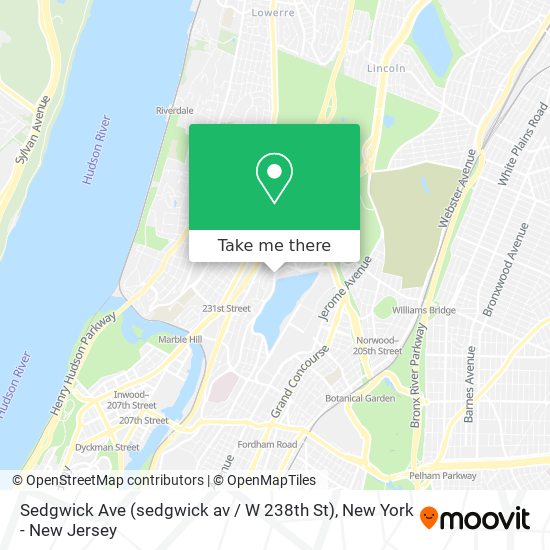 Mapa de Sedgwick Ave (sedgwick av / W 238th St)