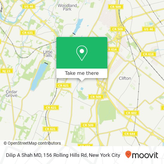 Dilip A Shah MD, 156 Rolling Hills Rd map