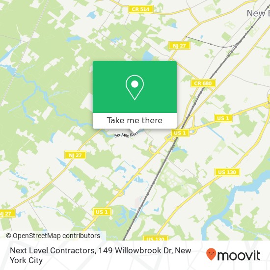 Mapa de Next Level Contractors, 149 Willowbrook Dr