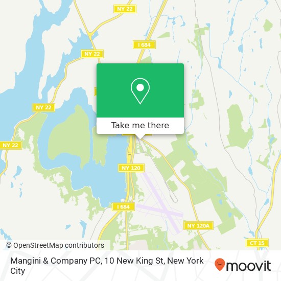 Mangini & Company PC, 10 New King St map