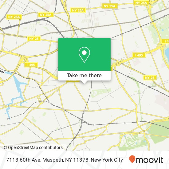 Mapa de 7113 60th Ave, Maspeth, NY 11378