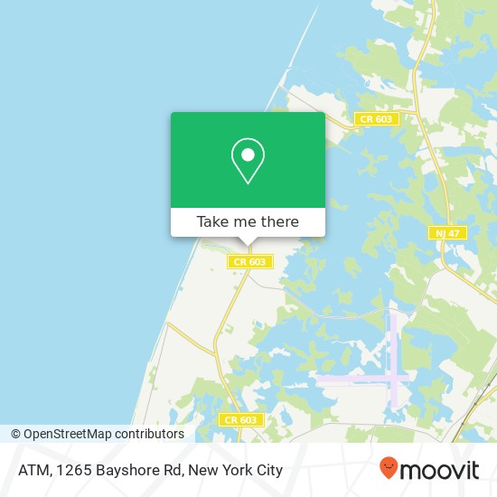 ATM, 1265 Bayshore Rd map