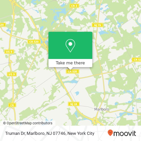 Mapa de Truman Dr, Marlboro, NJ 07746