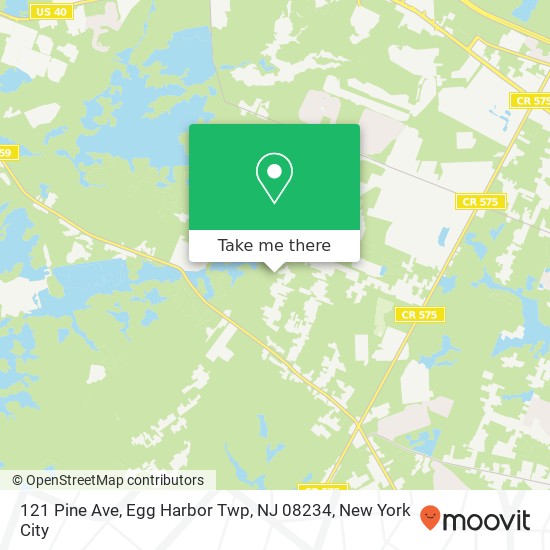 121 Pine Ave, Egg Harbor Twp, NJ 08234 map