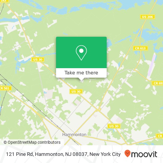 121 Pine Rd, Hammonton, NJ 08037 map