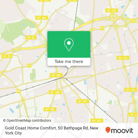 Mapa de Gold Coast Home Comfort, 50 Bethpage Rd