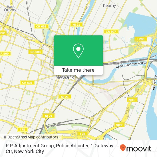 Mapa de R.P. Adjustment Group, Public Adjuster, 1 Gateway Ctr