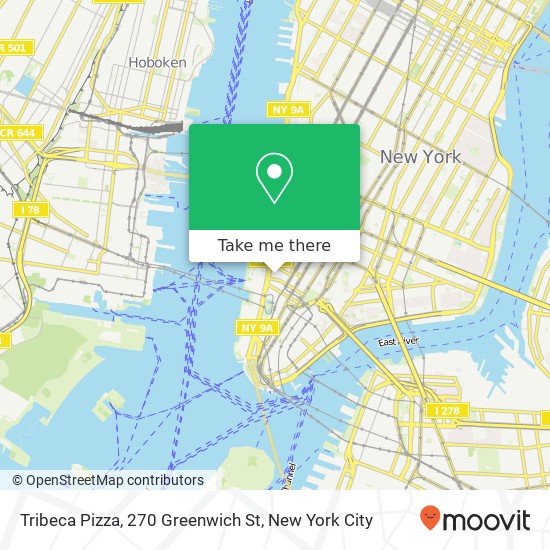 Tribeca Pizza, 270 Greenwich St map