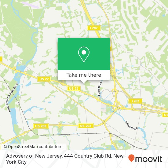 Mapa de Advoserv of New Jersey, 444 Country Club Rd