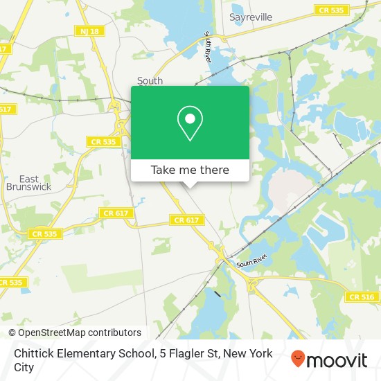 Chittick Elementary School, 5 Flagler St map