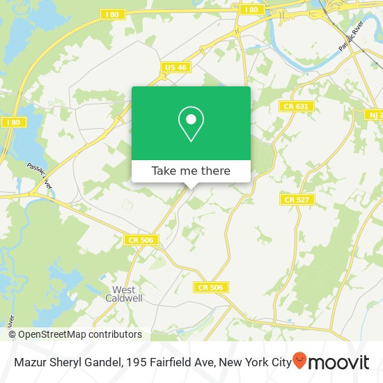 Mapa de Mazur Sheryl Gandel, 195 Fairfield Ave