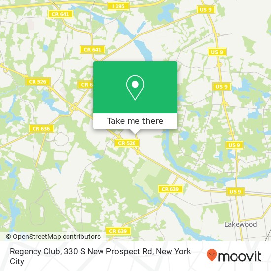 Regency Club, 330 S New Prospect Rd map