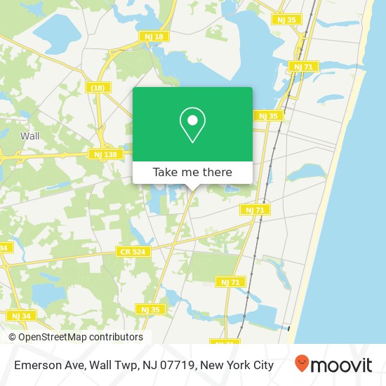 Emerson Ave, Wall Twp, NJ 07719 map