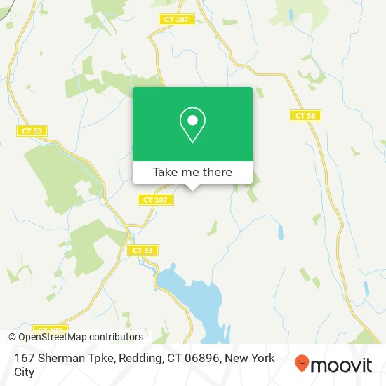 Mapa de 167 Sherman Tpke, Redding, CT 06896