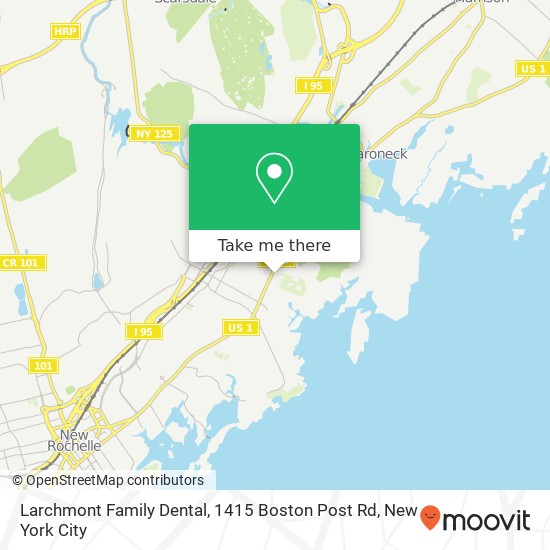 Mapa de Larchmont Family Dental, 1415 Boston Post Rd