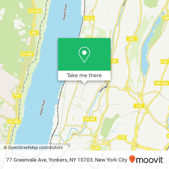 Mapa de 77 Greenvale Ave, Yonkers, NY 10703