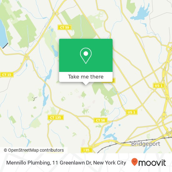Mapa de Mennillo Plumbing, 11 Greenlawn Dr
