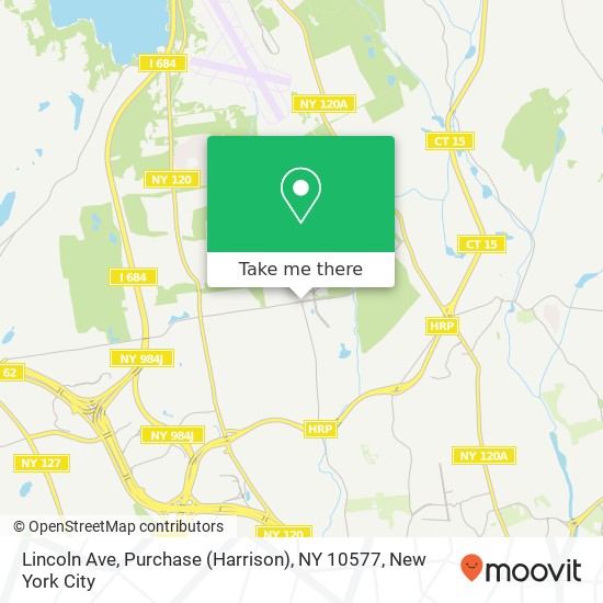 Mapa de Lincoln Ave, Purchase (Harrison), NY 10577