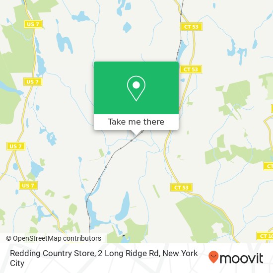 Mapa de Redding Country Store, 2 Long Ridge Rd