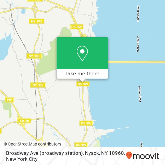 Mapa de Broadway Ave (broadway station), Nyack, NY 10960