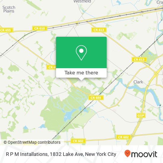 R P M Installations, 1832 Lake Ave map