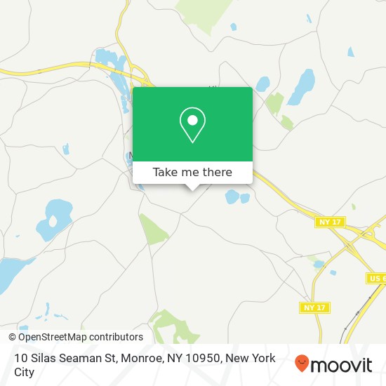 Mapa de 10 Silas Seaman St, Monroe, NY 10950