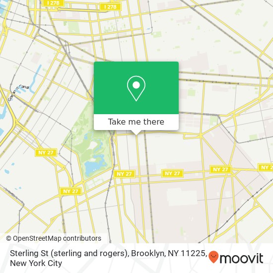Sterling St (sterling and rogers), Brooklyn, NY 11225 map