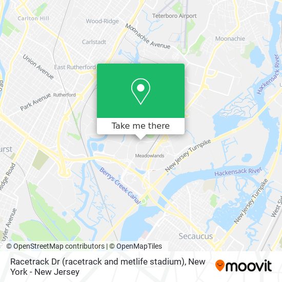 Racetrack Dr (racetrack and metlife stadium) map