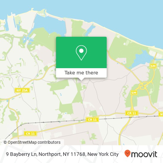 Mapa de 9 Bayberry Ln, Northport, NY 11768