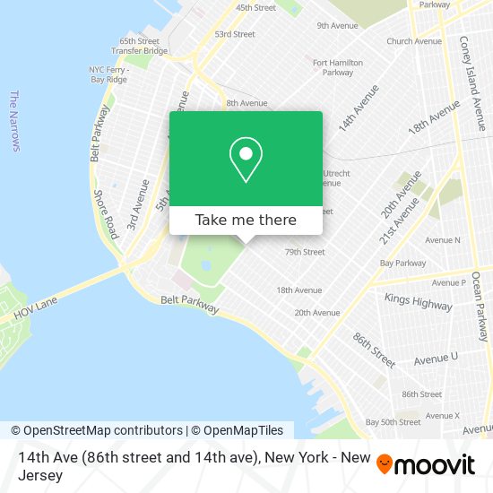 14th Ave (86th street and 14th ave) map