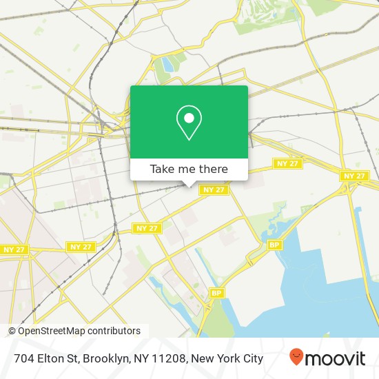 Mapa de 704 Elton St, Brooklyn, NY 11208