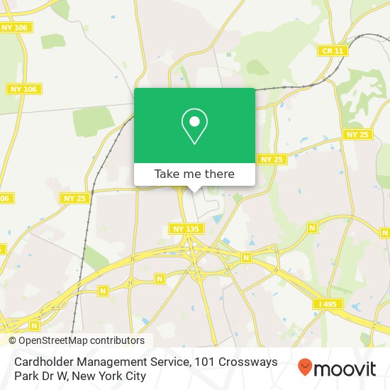 Mapa de Cardholder Management Service, 101 Crossways Park Dr W