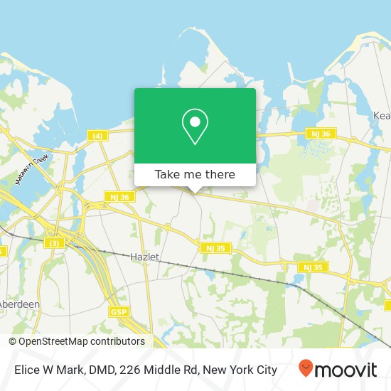 Mapa de Elice W Mark, DMD, 226 Middle Rd