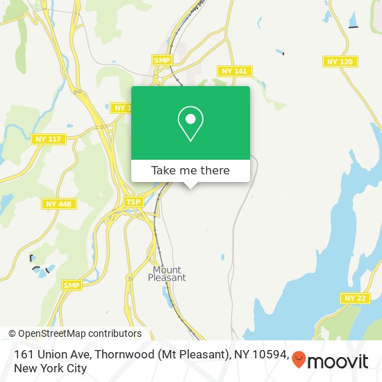 Mapa de 161 Union Ave, Thornwood (Mt Pleasant), NY 10594