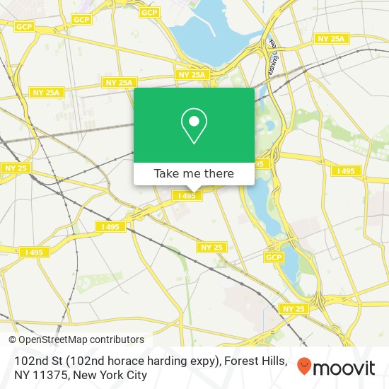 102nd St (102nd horace harding expy), Forest Hills, NY 11375 map
