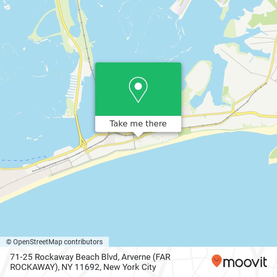 Mapa de 71-25 Rockaway Beach Blvd, Arverne (FAR ROCKAWAY), NY 11692
