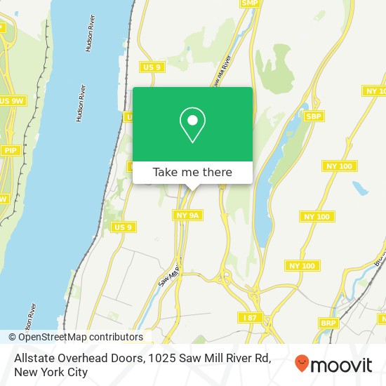 Allstate Overhead Doors, 1025 Saw Mill River Rd map