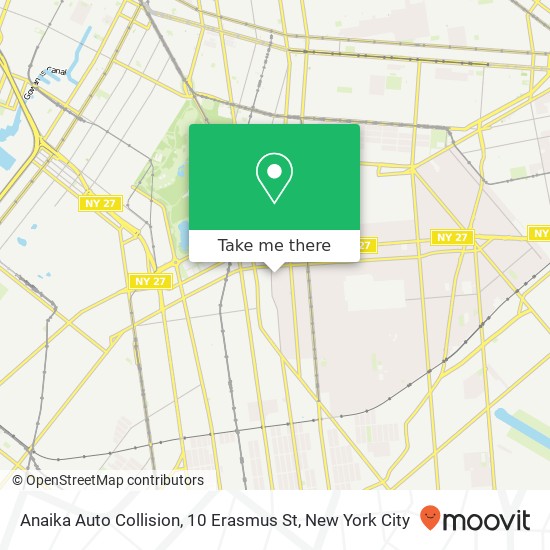 Anaika Auto Collision, 10 Erasmus St map