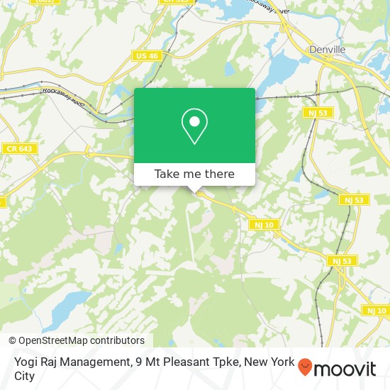 Yogi Raj Management, 9 Mt Pleasant Tpke map