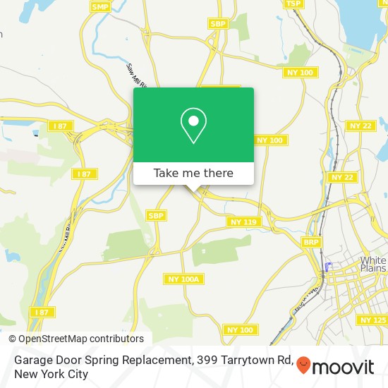 Mapa de Garage Door Spring Replacement, 399 Tarrytown Rd