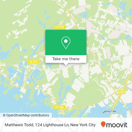 Mapa de Matthews Todd, 124 Lighthouse Ln