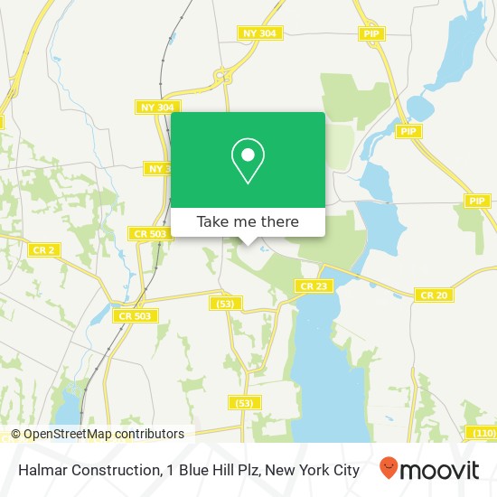 Halmar Construction, 1 Blue Hill Plz map
