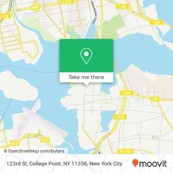 Mapa de 123rd St, College Point, NY 11356