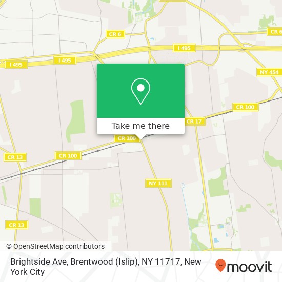 Mapa de Brightside Ave, Brentwood (Islip), NY 11717