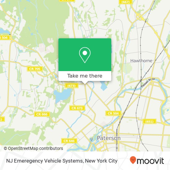 NJ Emeregency Vehicle Systems map