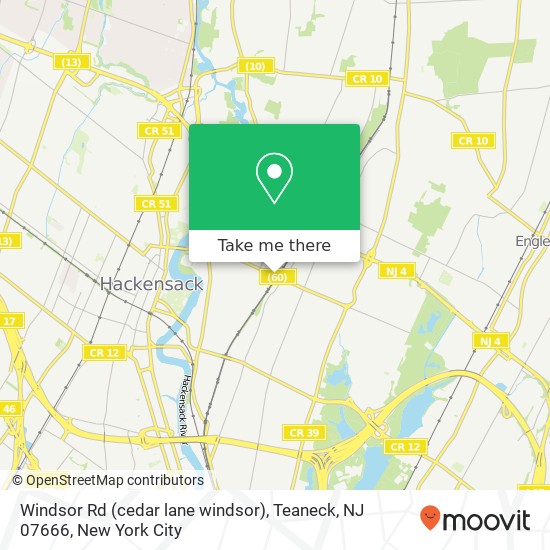Windsor Rd (cedar lane windsor), Teaneck, NJ 07666 map