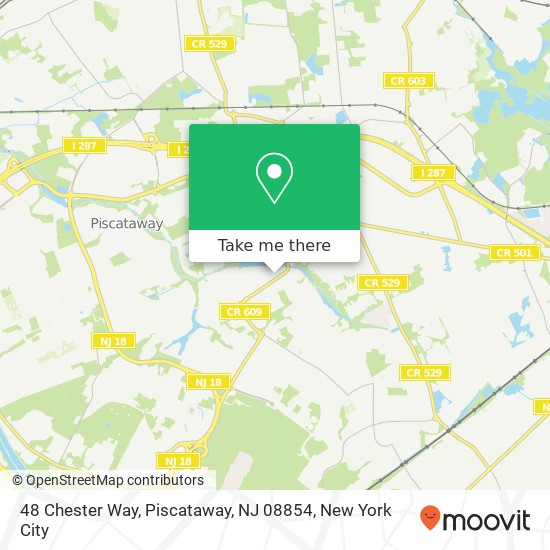 Mapa de 48 Chester Way, Piscataway, NJ 08854