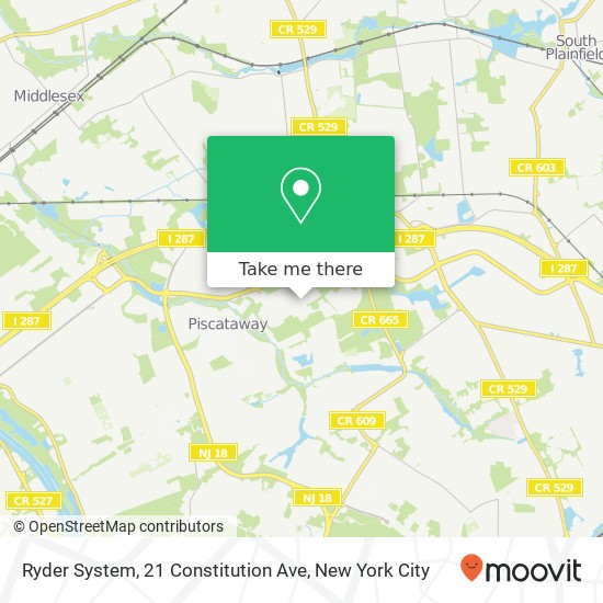 Mapa de Ryder System, 21 Constitution Ave